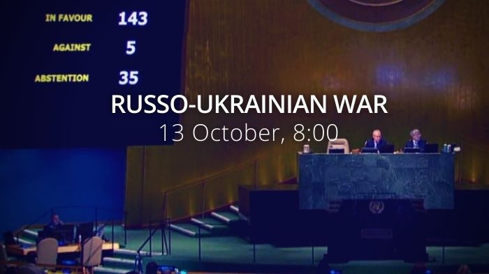Russo Ukrainian War. Day 232: UN condemns Russia’s annexation of parts of Ukraine
