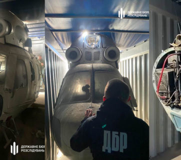 Mi 2 helicopter discovered in ship container at Odesa Customs