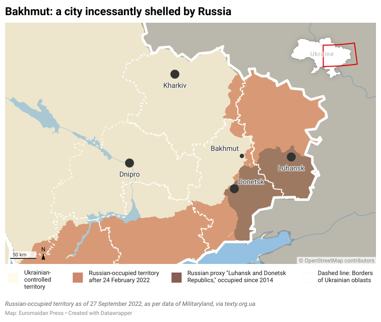 Bakhmut evacation Russia Ukraine war