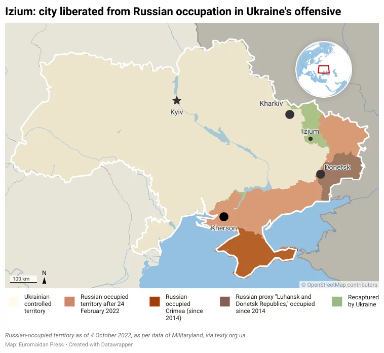 Izyum liberated from Russian occupation war crimes