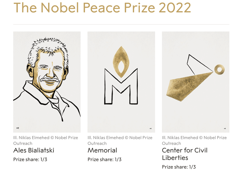 Ukrainian human rights organization among 2022 Nobel Peace Prize laureates (updated)