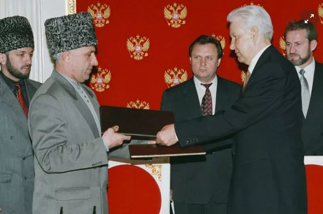 yeltsin Chechen war peace treaty