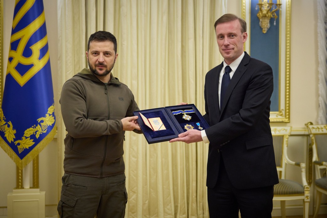 Zelenskyy presented US Security Advisor with the Order of Prince Yaroslav the Wise