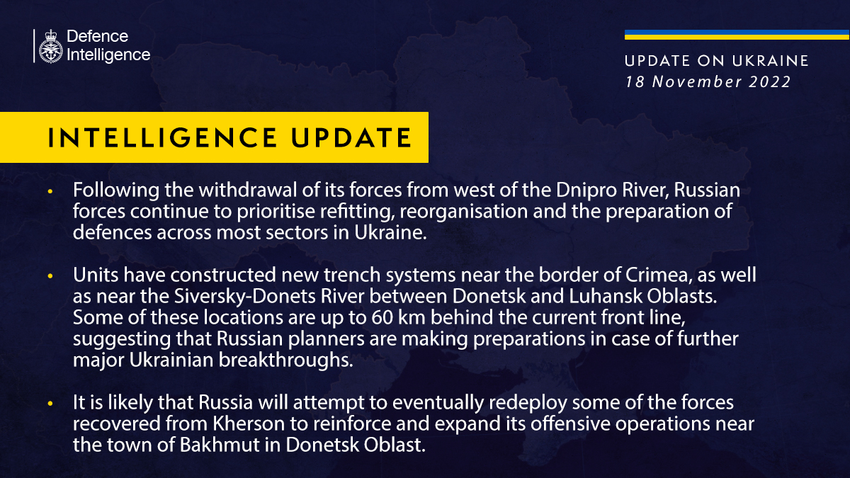 Russia likely to reinforce and expand offensive near Bakhmut redeploying troops recovered from Kherson – British Intelligence