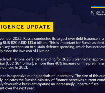 Debt issuance is Russia’s key mechanism to sustain defense spending – British Intelligence