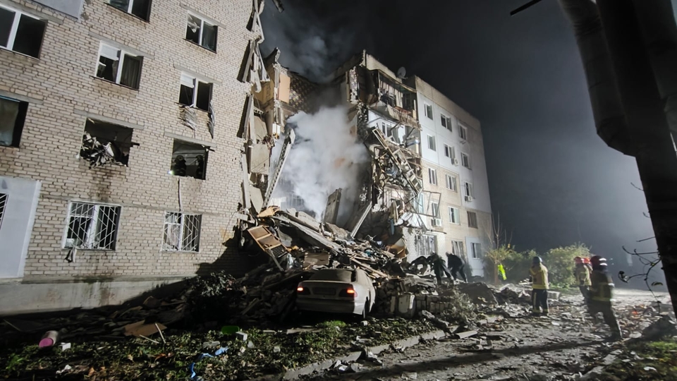 Russian troops destroyed a five storey residential building in south Ukrainian Mykolayiv with a missile strike, killing at least three people