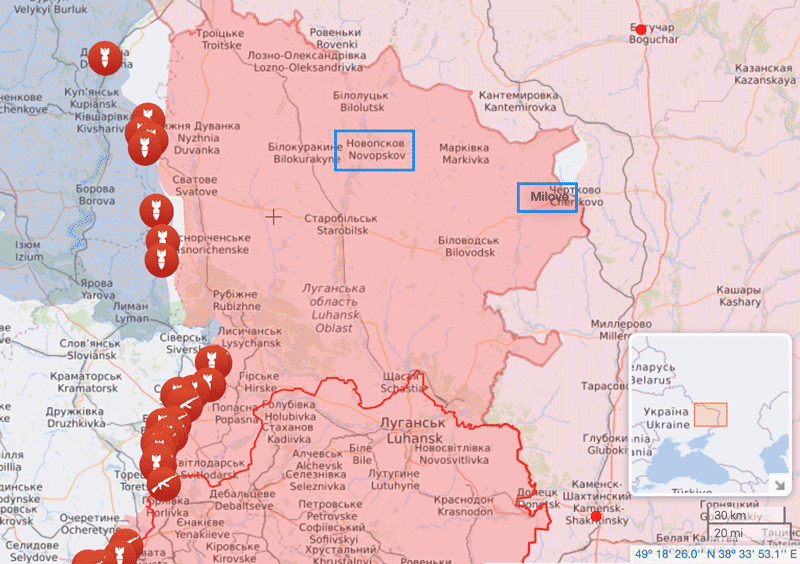 Карта новопскова луганской области