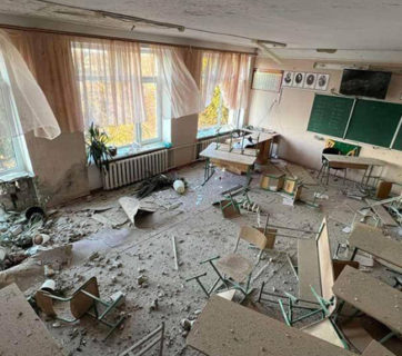 school class destroyed russian shelling