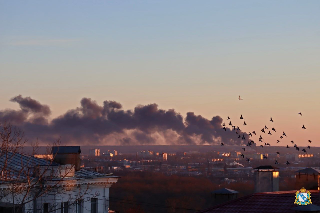 Oil depot on fire after drone attack on airfield in Russia’s Kursk: VIDEOS