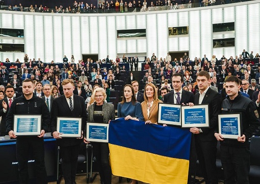 The European Parliament awarded the 2022 Sakharov Prize for Freedom of Thought to the People of Ukraine