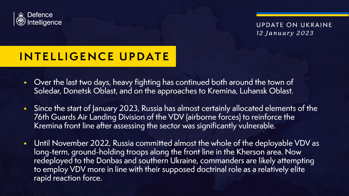 Russia deployed Pskov paratroopers to reinforce frontline at Luhansk’s Kreminna – British intel