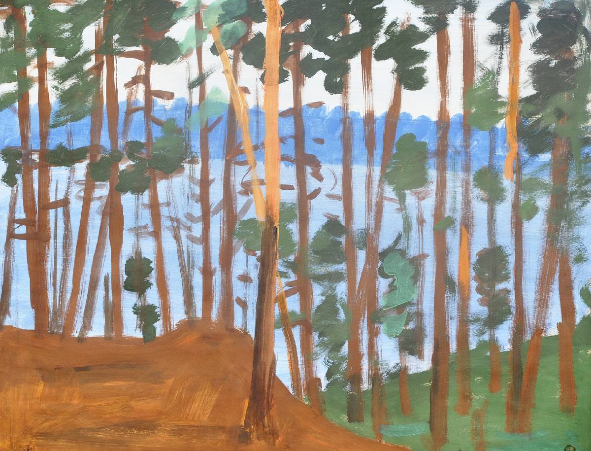 A forest near a lake. 1950-1951. Aleksandr Rusakov