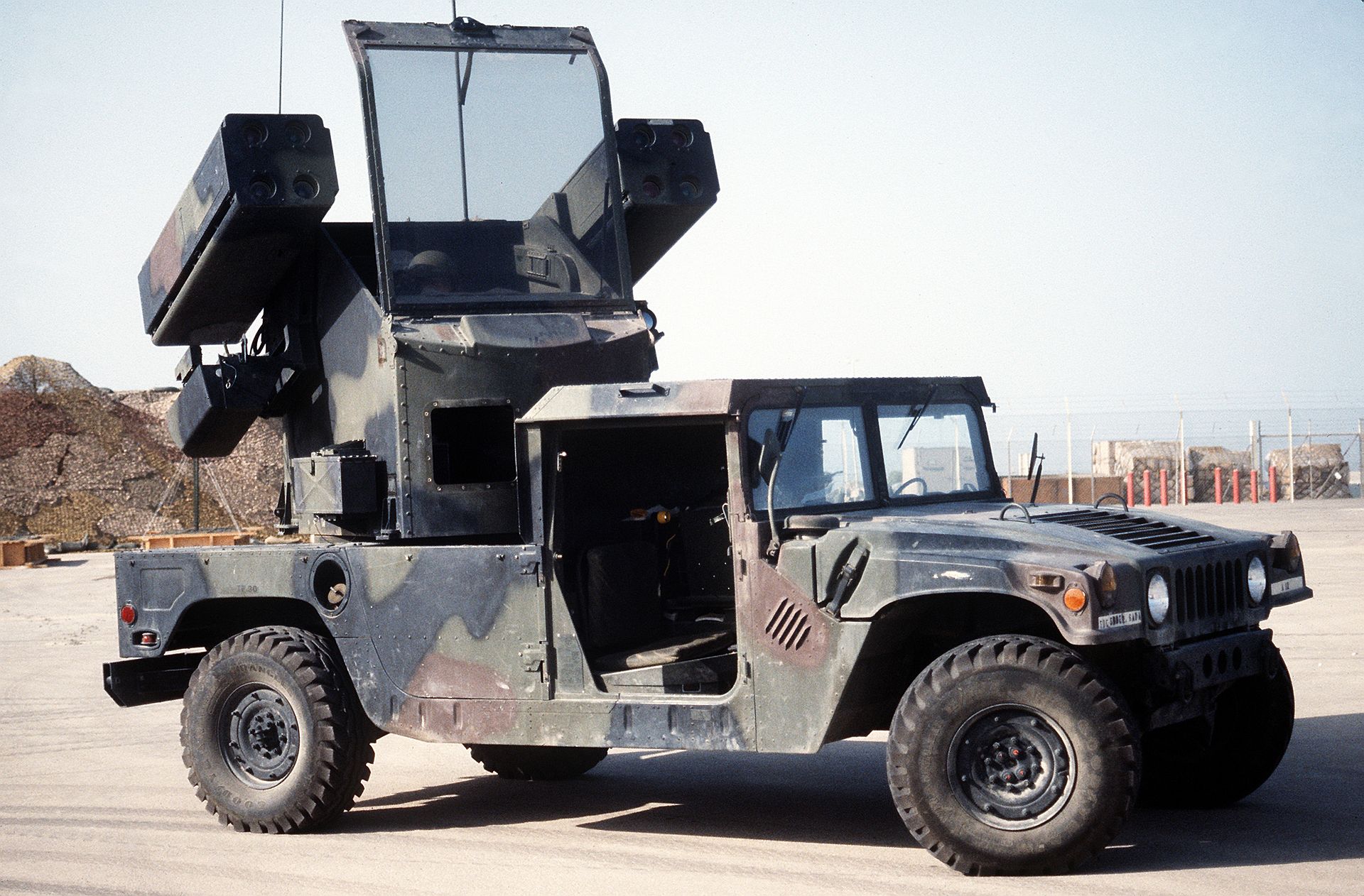 avenger anti aircraft vehicle with humvee chassis