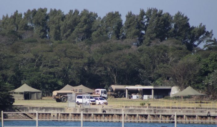 SA Navy MRS camp on Naval Island, Richards Bay, during a previous Exercise Oxide/ Source: Zululand Observer ~
