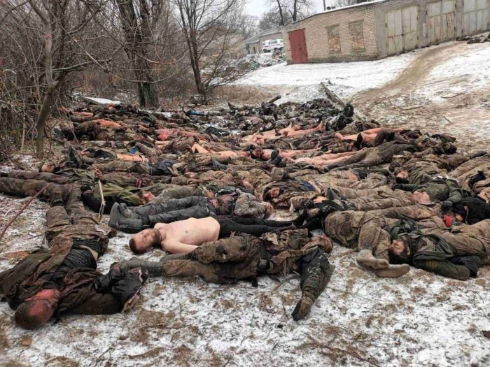 Close Putin’s confidant Prigozhin showed a photo of killed Wagner mercenaries, accusing Russian leadership of a lack of ammunition
