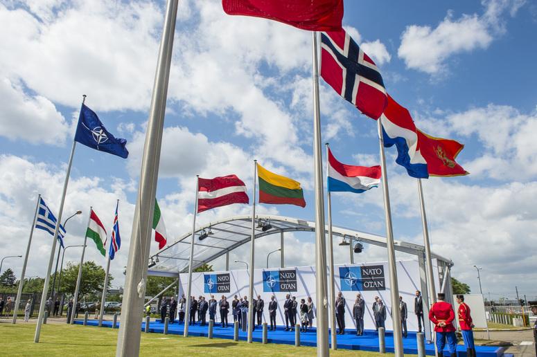 montonegro flag raised nato headquarters