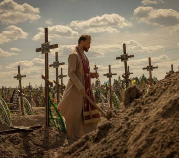 bucha cemetery Russian troops genocide Ukraine