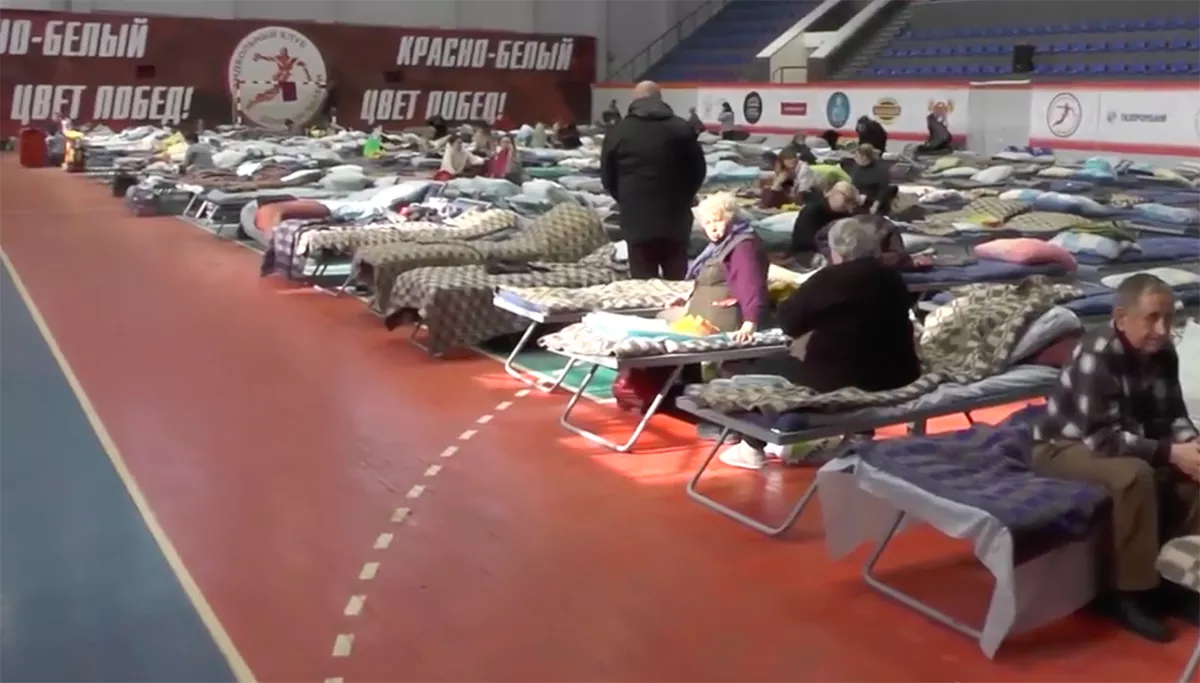 A temporary facility for Ukrainians in the Russian city of Taganrog. (Photo: Taganrog Administration, via slidstvo.info) ~