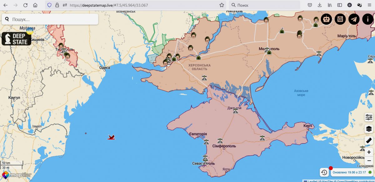 DeepStateMap.Live screenshot. By Army Inform