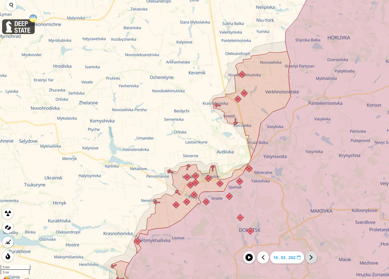 Russian troops are pressing in an effort to encircle small Ukrainian city Avdiivka
