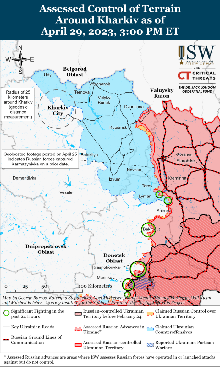 Russo Ukrainian War Day 431 Ukraine Launches Drone Attacks On   Kharkiv Battle Map Draft April 292023  E1682865695312 