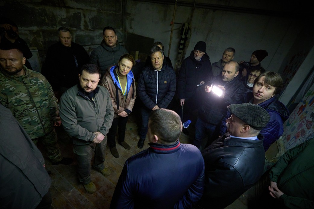 Ukraine’s President, German Vice Chancellor and Secretary General of the Council of Europe visited Yahidne village, where Russians committed war crimes