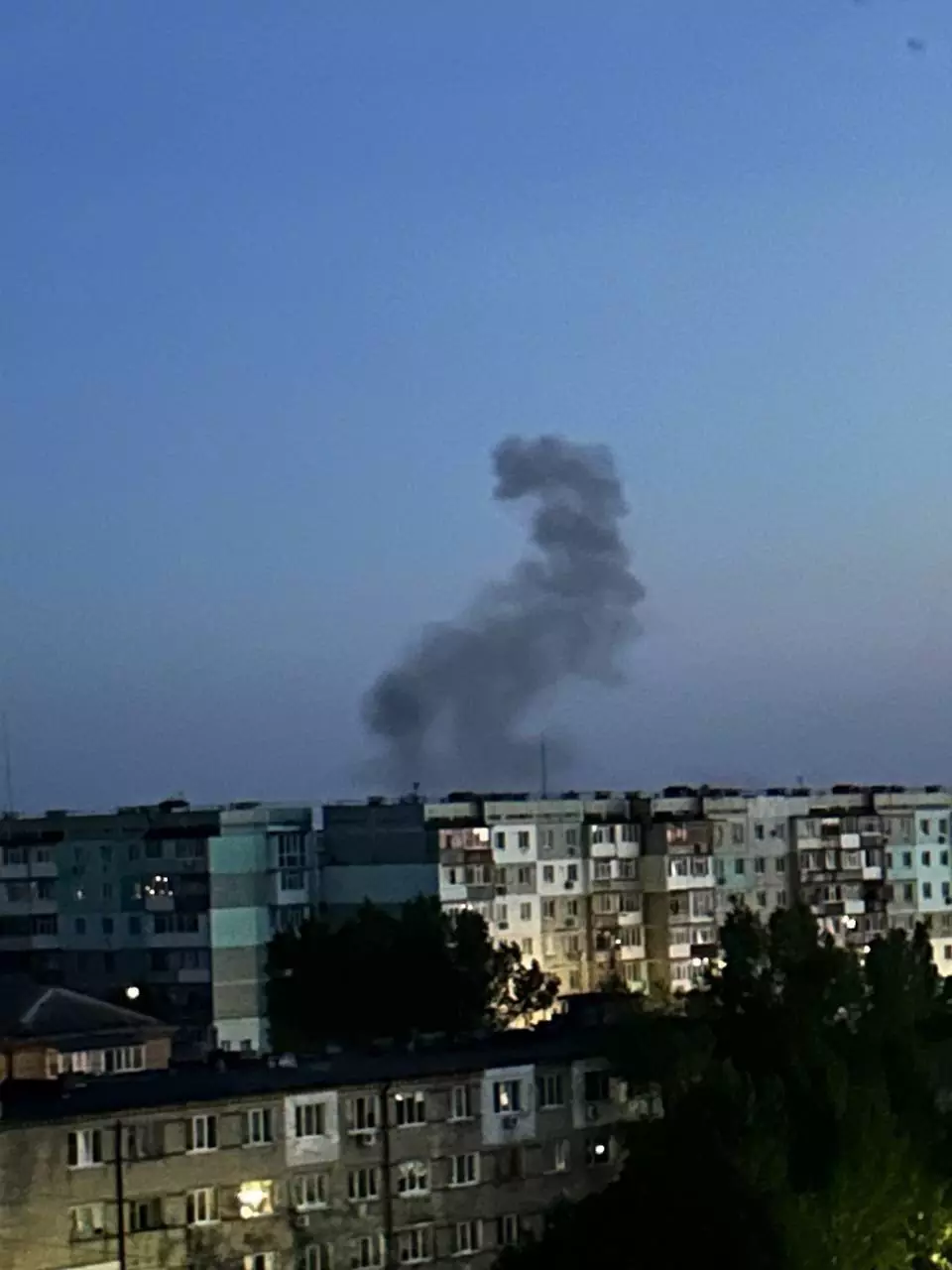 Night explosions occur near Russian HQ in occupied Berdiansk ~~
