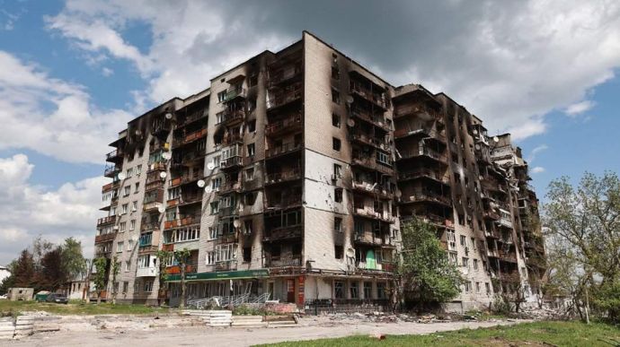 The aftermath of the Russian shelling of Popasna. Source: Ukrainska Pravda