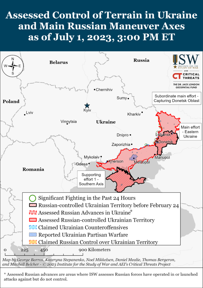 Ukraine conducted offensive operations in four directions on July 1, Russians sources claim – ISW