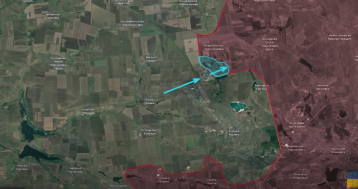 Screenshot from the video: Ukraine’s counterattack in Krasnohorivka direction ~
