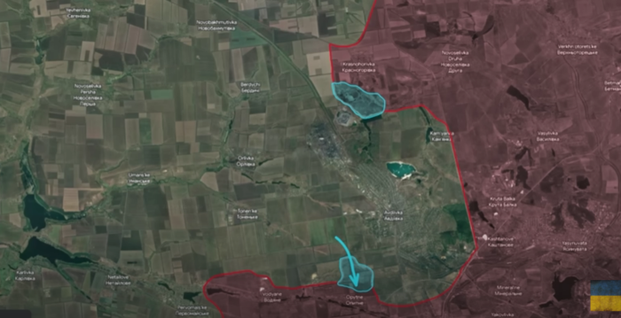 Screenshot from the video: Ukraine’s counterattack in Opytne direction ~